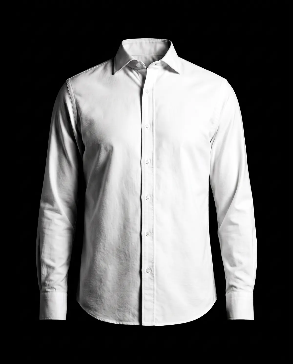 Oxford Shirt in White, front view