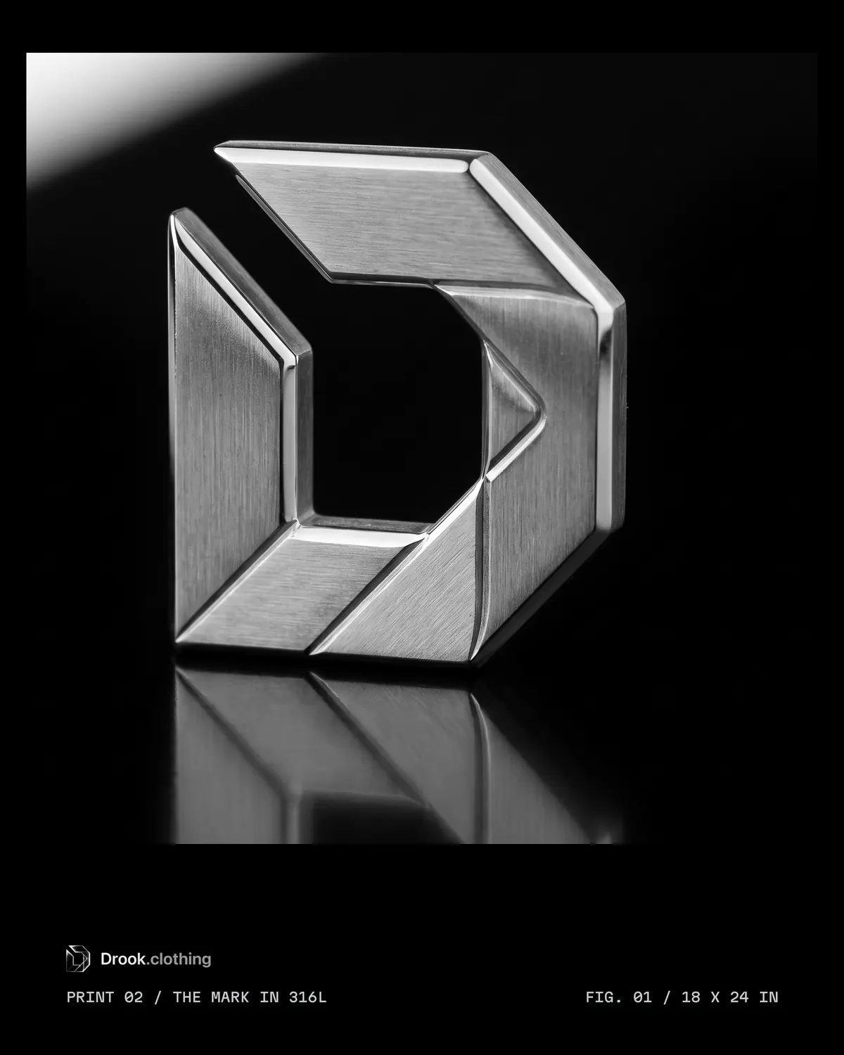 Print 02: The Mark in Black, front view