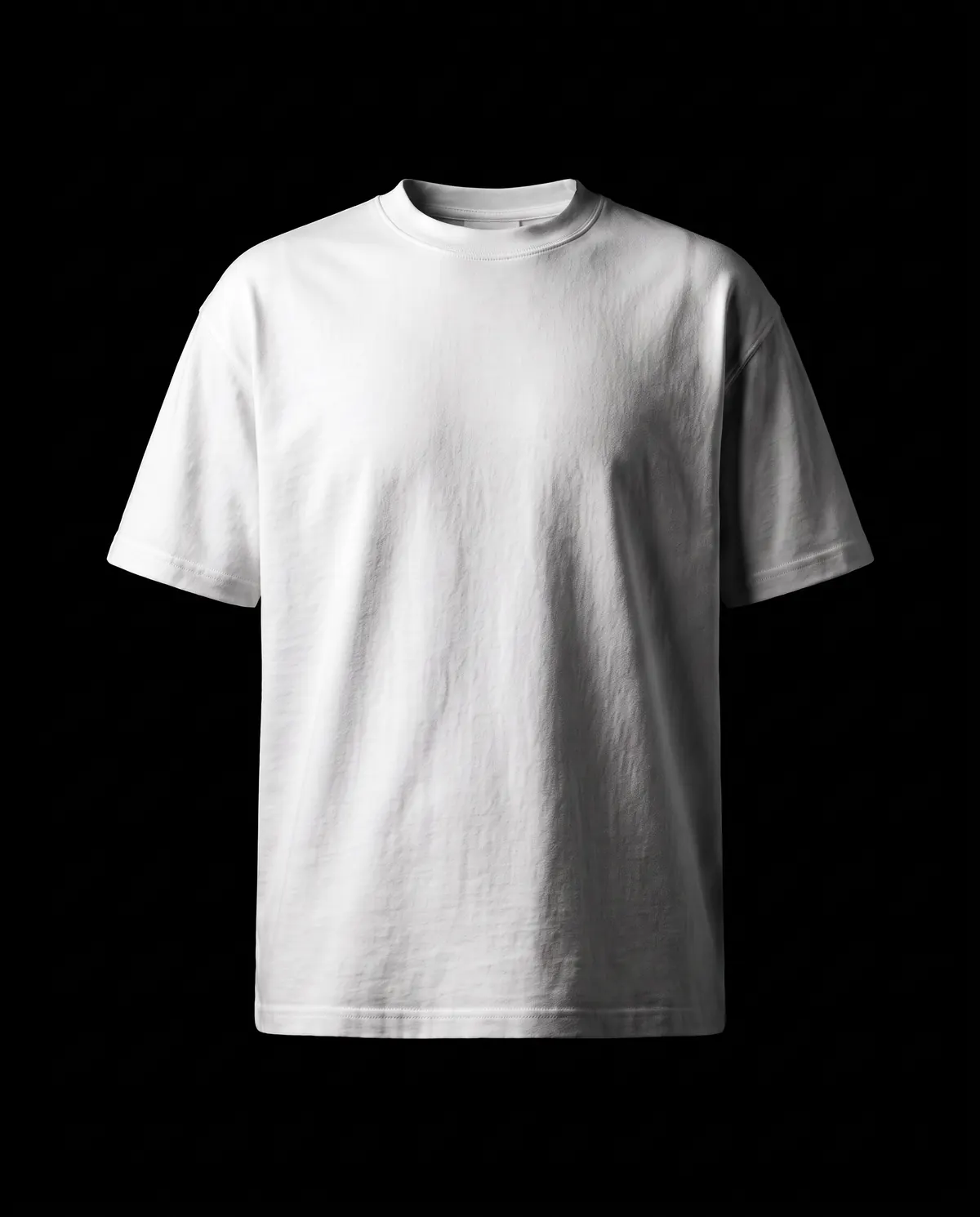 Heavyweight Tee in White, front view
